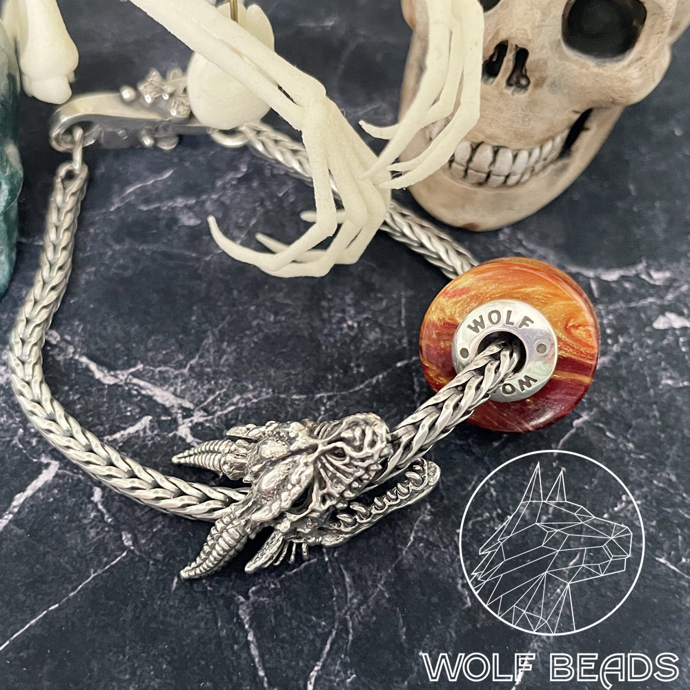 Starfire Alumilite | Barrel Charm Bead | Handmade | Sterling Silver Core (image for) Starfire Alumilite | Barrel Charm Bead | Handmade | Sterling Silver Core