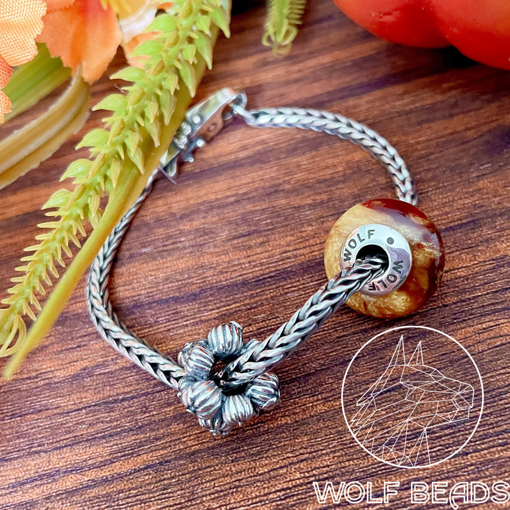 Starfire Alumilite | Rondelle Charm Bead | Handmade | Sterling Silver Core (image for) Starfire Alumilite | Rondelle Charm Bead | Handmade | Sterling Silver Core